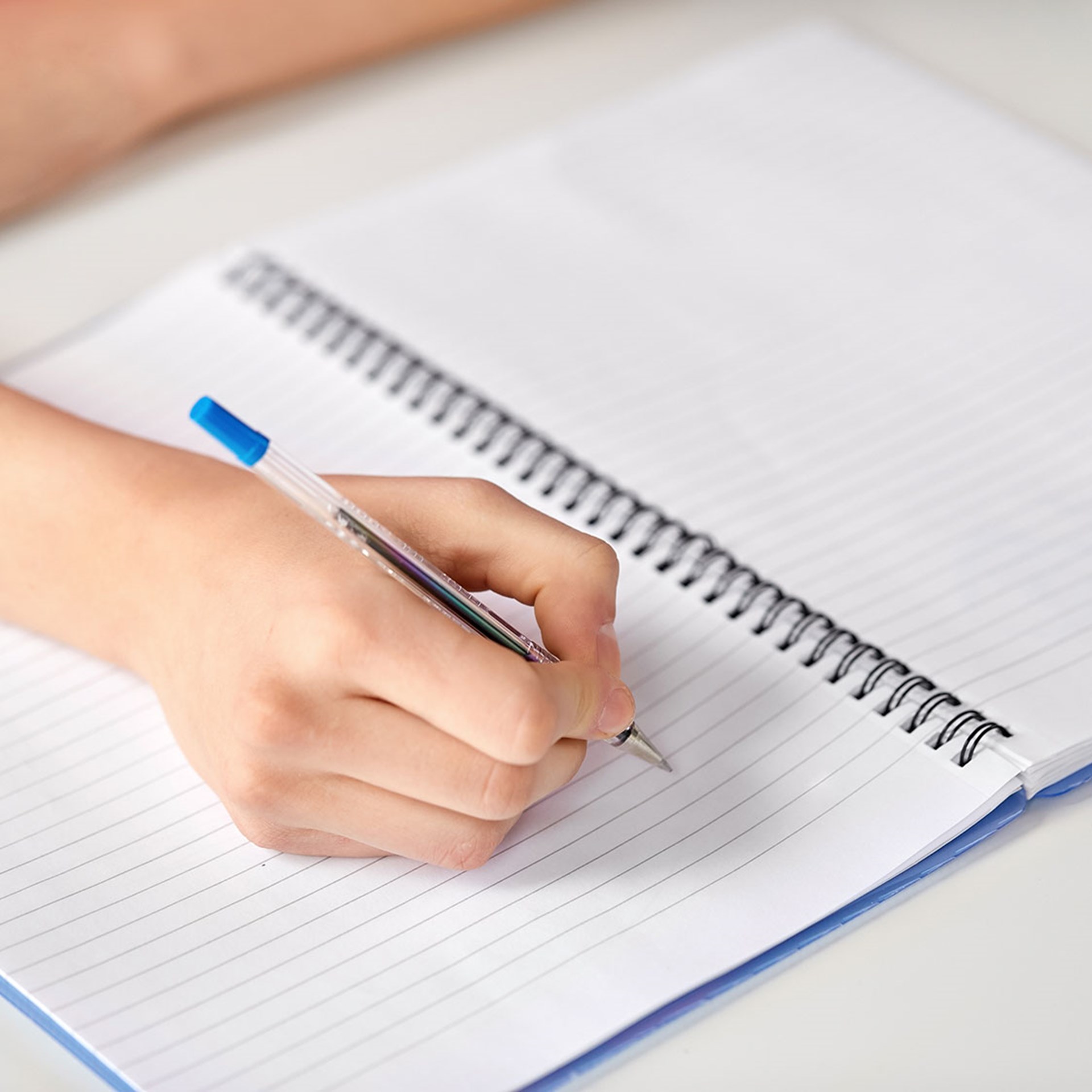 36468808 Hands Of Student Girl With Pen Writing To Notebook
