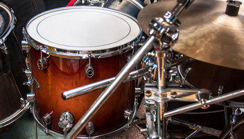 37929582 Low Tom And Overheads Parts Of Drumset Closeup